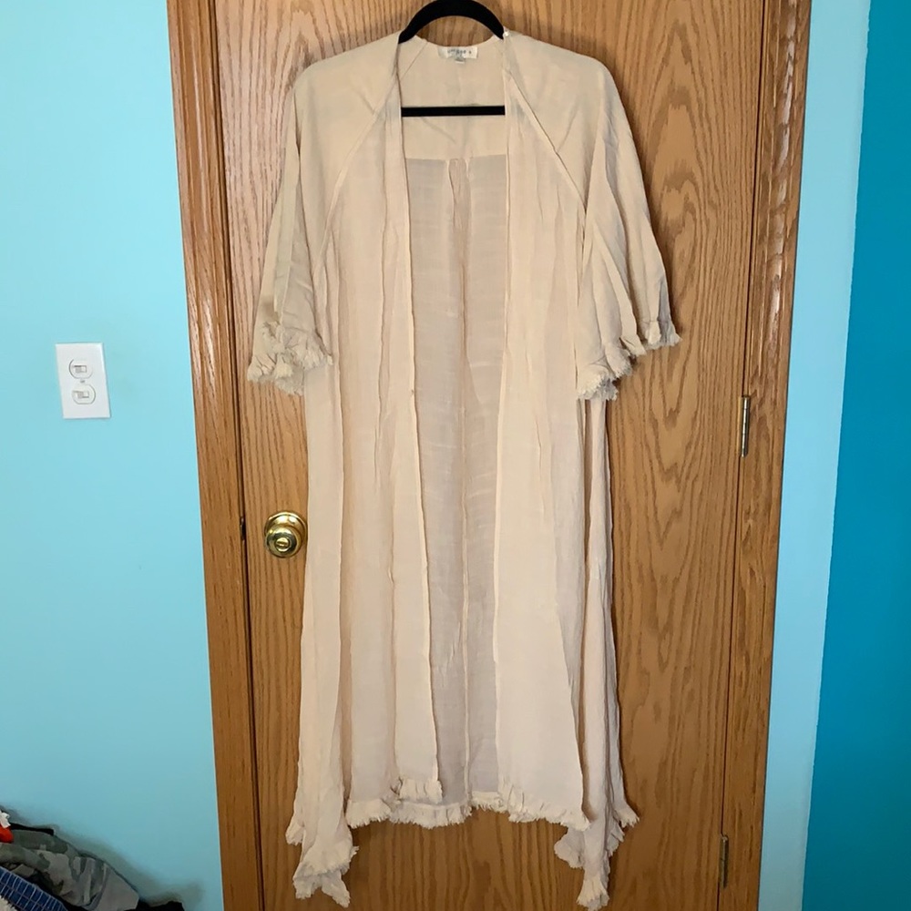 Cream bohemian duster/cardigan